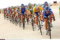 Cycling : Tour Qatar 2006 / Stage 2 KNAVEN Servais ( Ned ) / TRENTI Guido ( Ita ) / BOONEN Tom ( Bel ) Gele Trui / MURN Uros ( Slo ) / HULSMANS Kevin ( Bel ) Camel Race Track - Al Khor Corniche (138 km )Etape Rit
